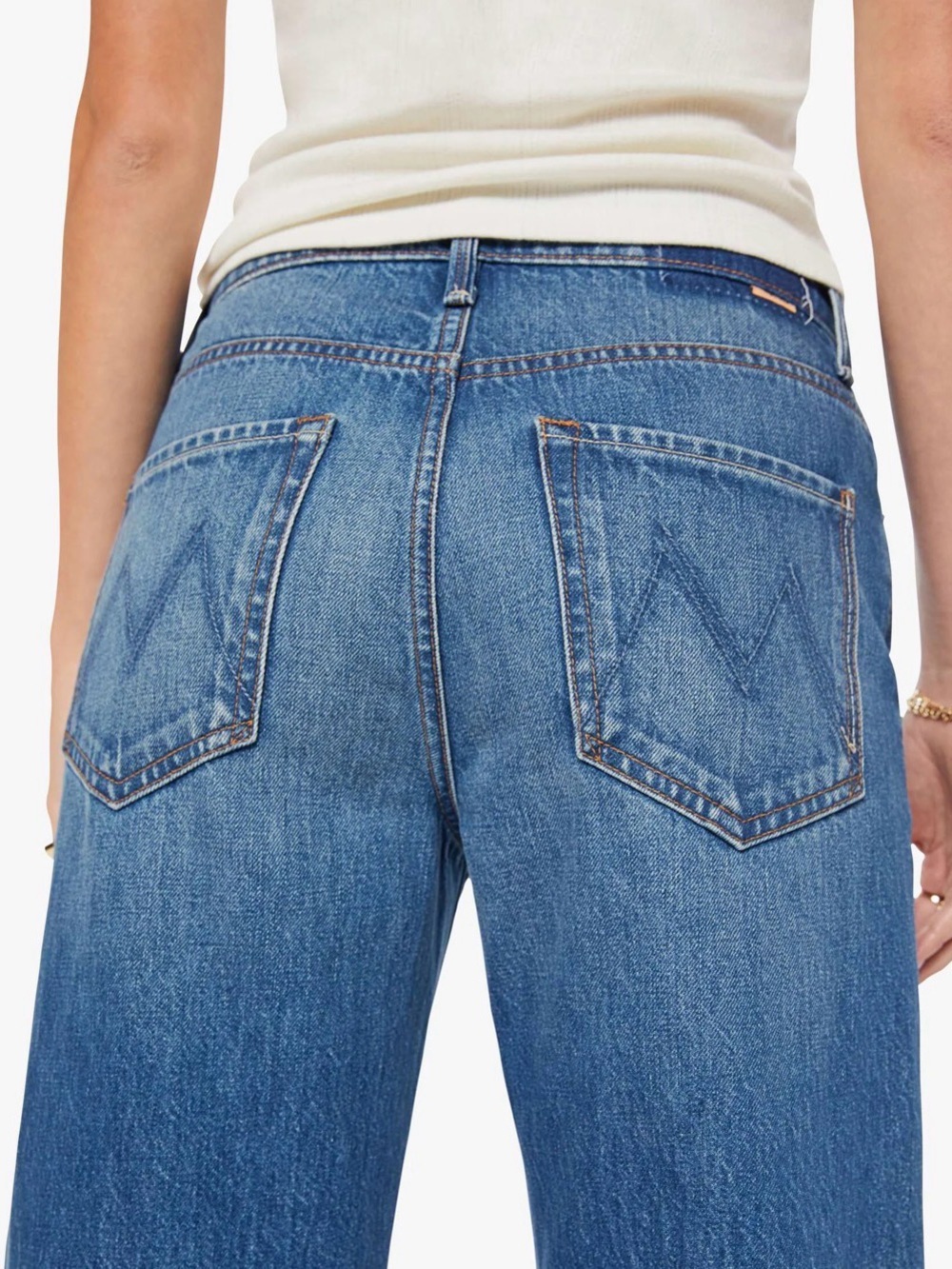 Sz27 NWT MOTHER SUPERIOR The Dodger Button Flood Wide-Leg Jeans - Picture 12 of 12